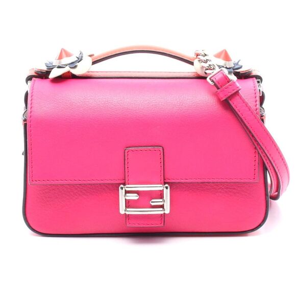 Fendi Leather Double Micro Baguette Handbag - Picture 1 of 10